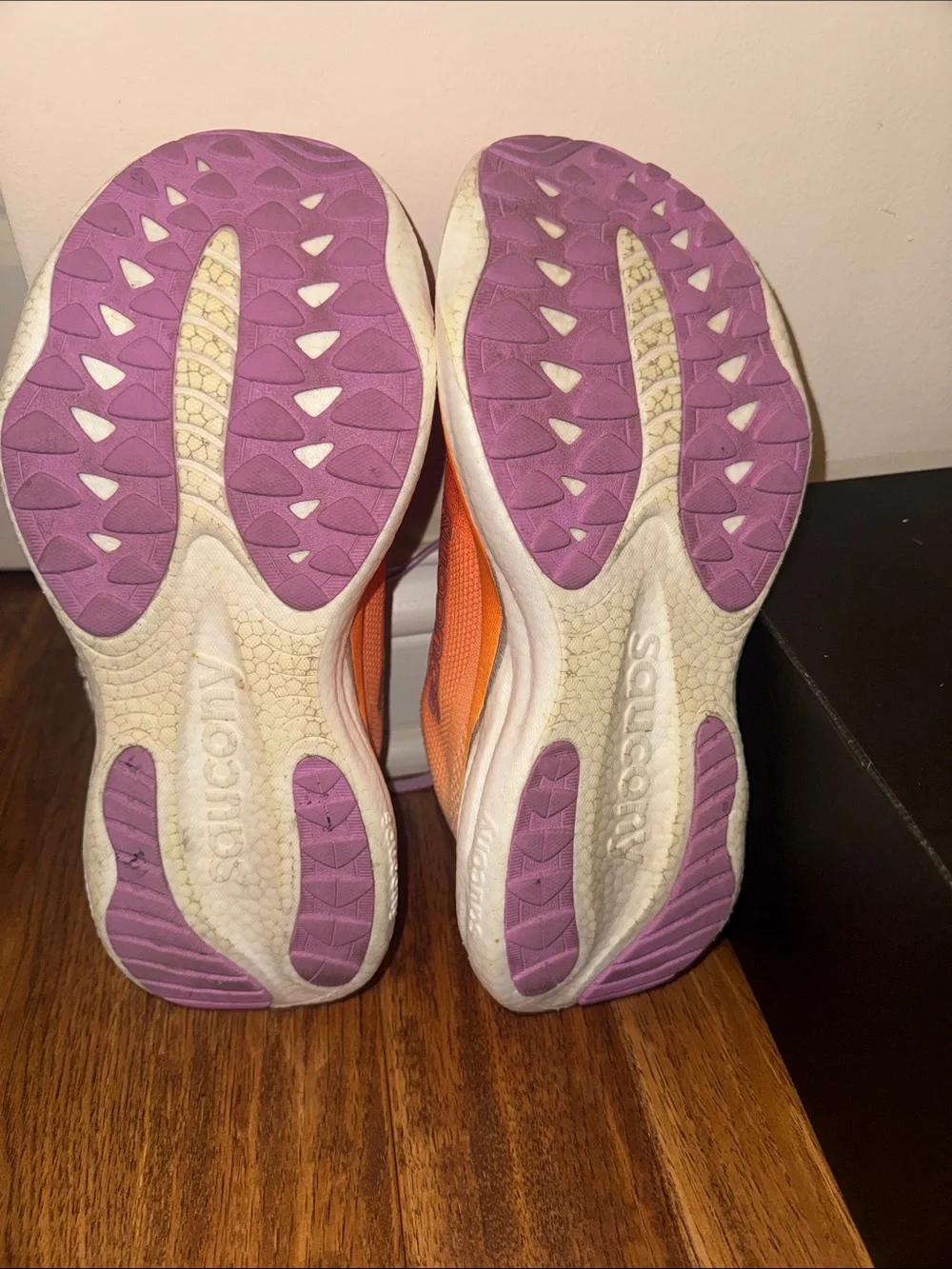 Saucony Ride 19 Orange and Lavender Women's Running Shoes